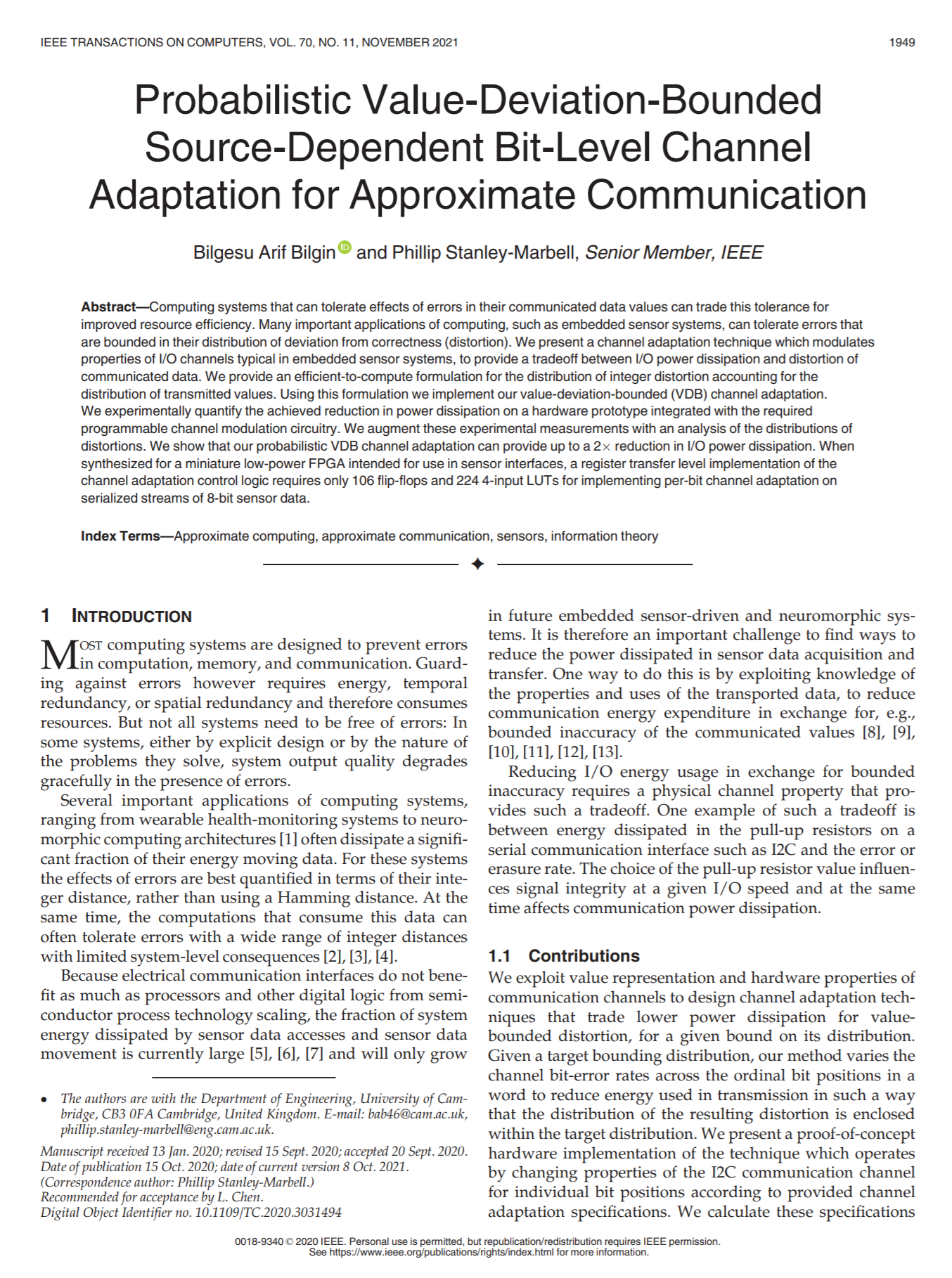 Probabilistic Value-Deviation-Bounded Source-Dependent Bit-Level Channel Adaptation for Approximate Communication